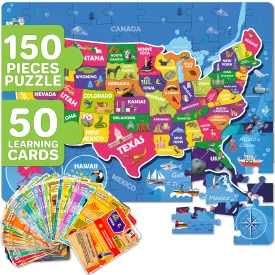 150 Pcs Jigsaw Puzzles 50 Cards For Kids | USA