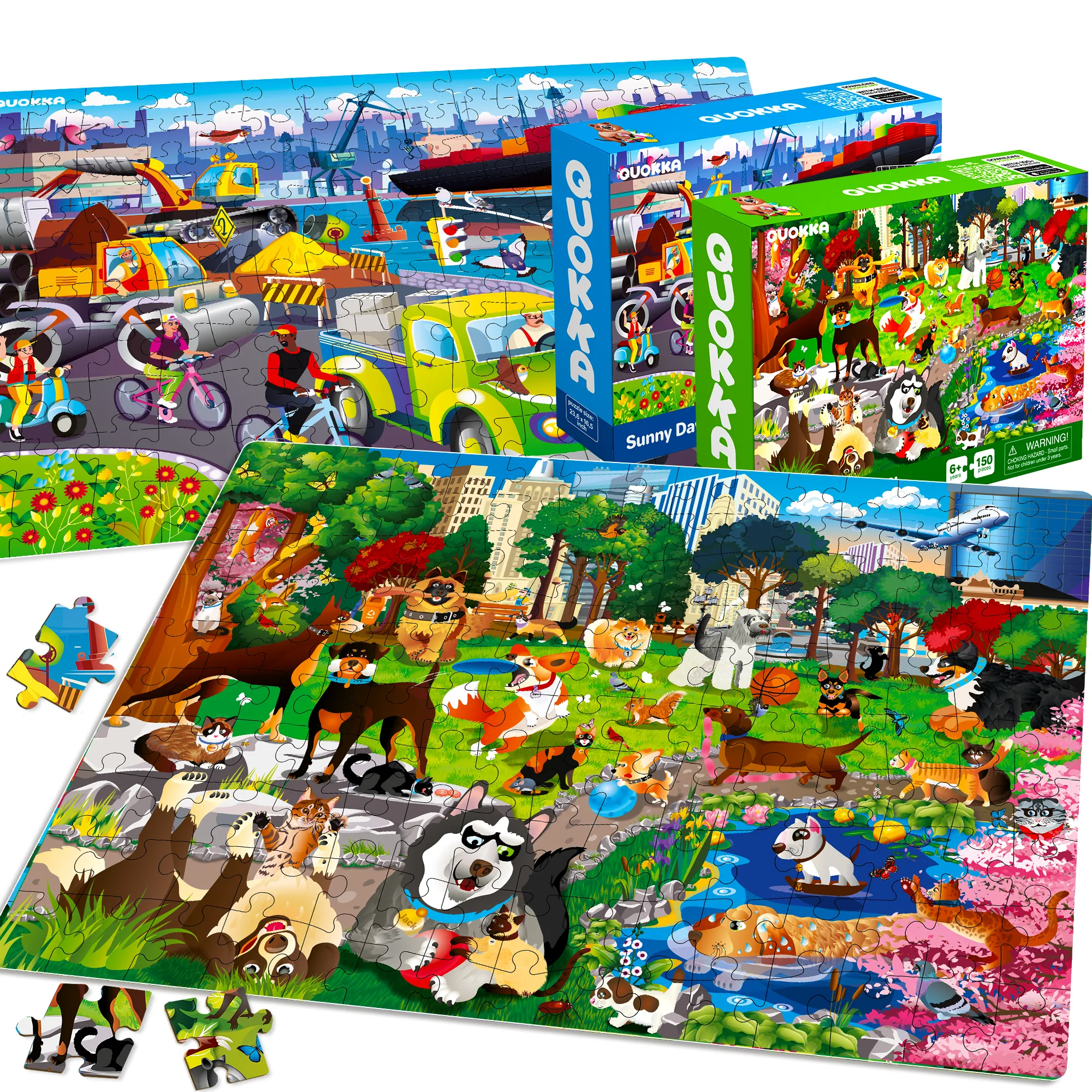 150 Pcs Puzzles for Kids | Pier, Ocean & Pets