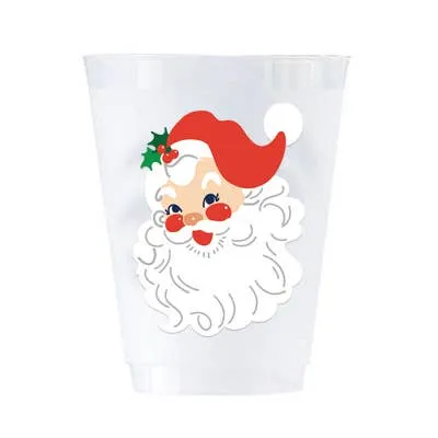 16 oz Shatterproof Cups | Set of 8 | Santa Claus