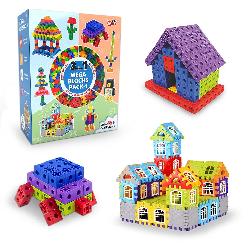 3-in-1 Building Blocks - Education & Learning Blocks (125  pcs)