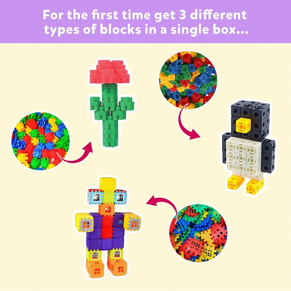 3-in-1 Building Blocks - Education & Learning Blocks (125  pcs)