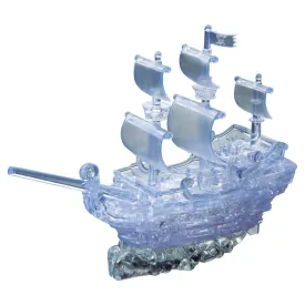 3D Crystal Puzzle: Deluxe Pirate Ship Clear