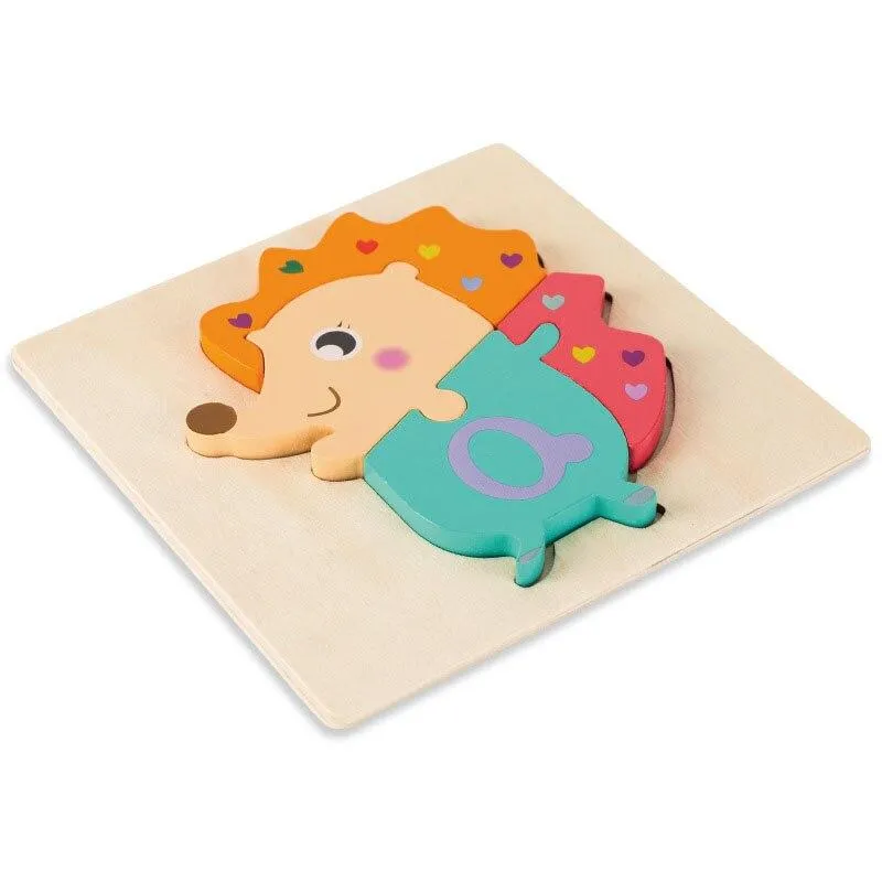 3D Wooden Puzzle Baby Toys Toddlers Children Early Educational Cartoon Animal Intelligence Puzzle Jigsaw High Quality