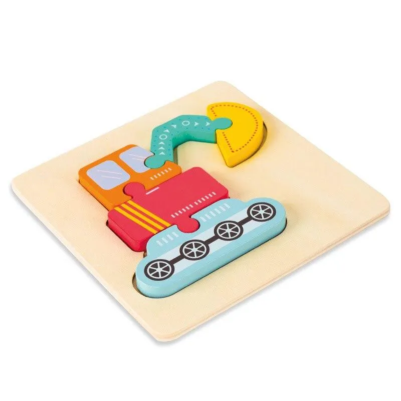 3D Wooden Puzzle Baby Toys Toddlers Children Early Educational Cartoon Animal Intelligence Puzzle Jigsaw High Quality