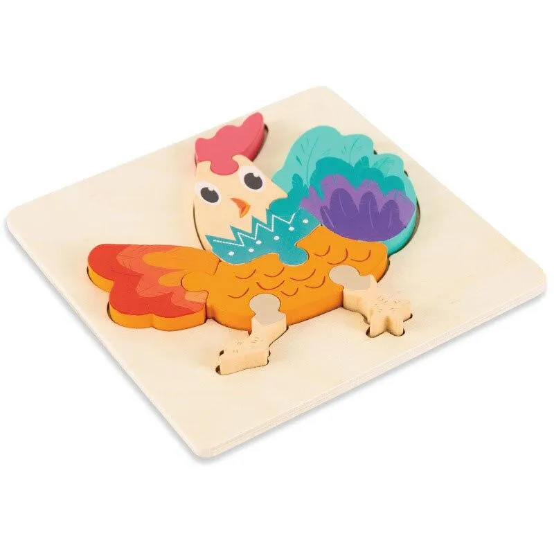 3D Wooden Puzzle Baby Toys Toddlers Children Early Educational Cartoon Animal Intelligence Puzzle Jigsaw High Quality