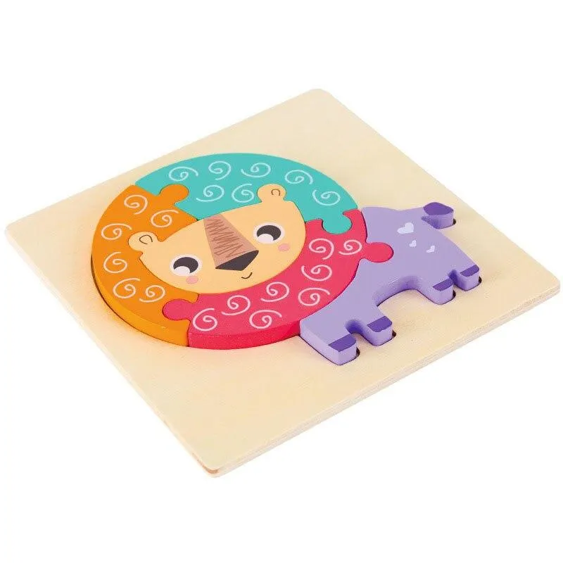 3D Wooden Puzzle Baby Toys Toddlers Children Early Educational Cartoon Animal Intelligence Puzzle Jigsaw High Quality