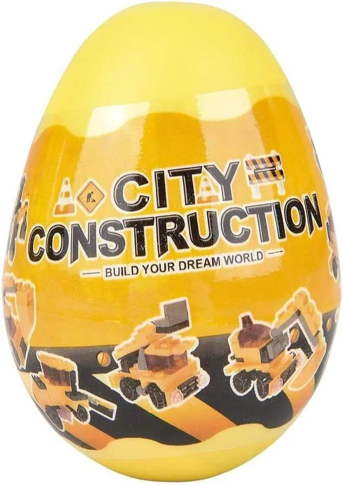 3" Construction Truck Building Block Eggs (1 each)