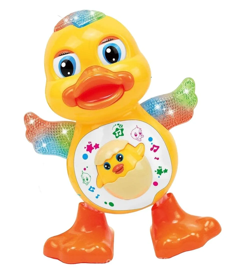 Amisha Gift Gallery Dancing Duck Toy with Vibrant Light Effect & Musial Sound | Best Dancing Toy Gifts/Toddlers/Babies/Girls/Boys | Yellow Color,