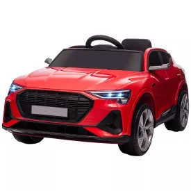 Aosom 12V Kids Electric Ride On Audi Sports Car Battery Operated Toy with Remote Control for Parents , seat belt, LED lighting music and sound signal for children from 3 to 5 years old, red Aosom