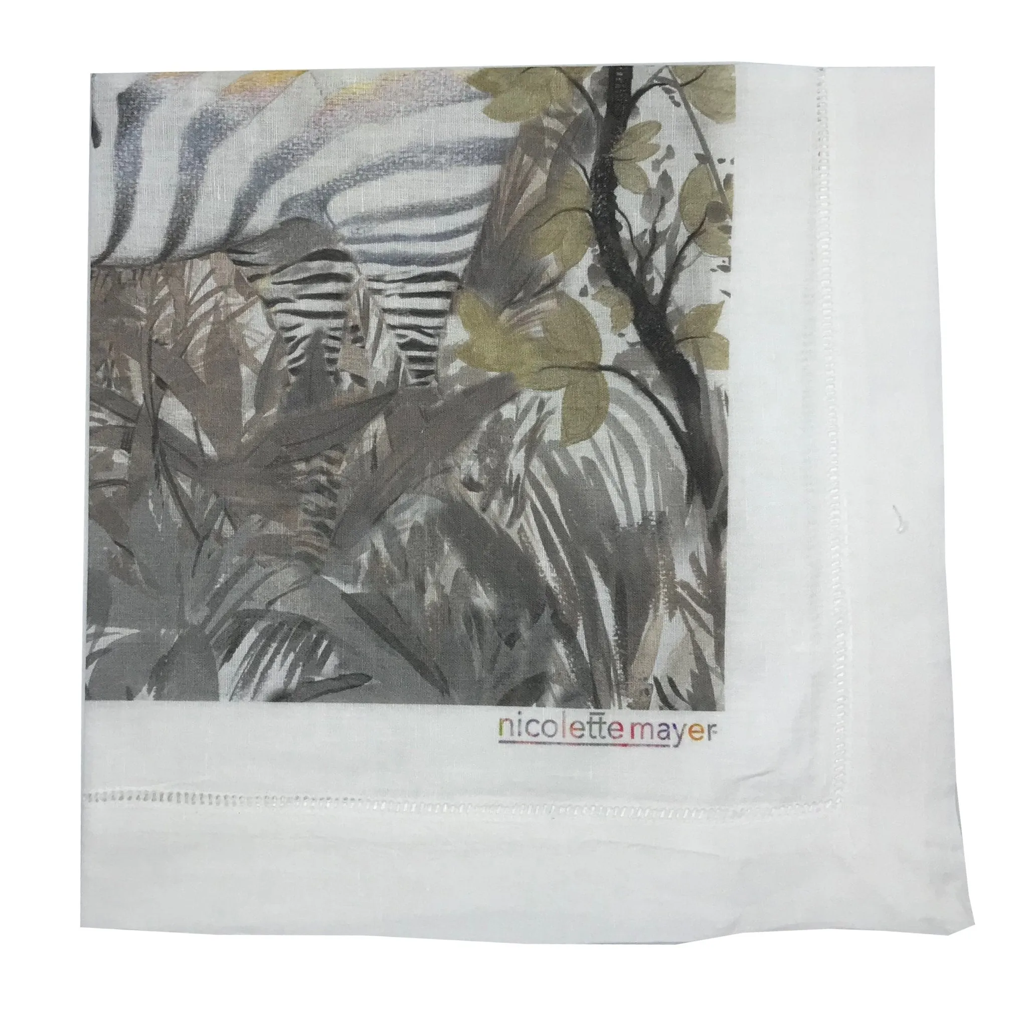 Arcadia Zebra 22X22 Hemstitch Napkin, Set of 4