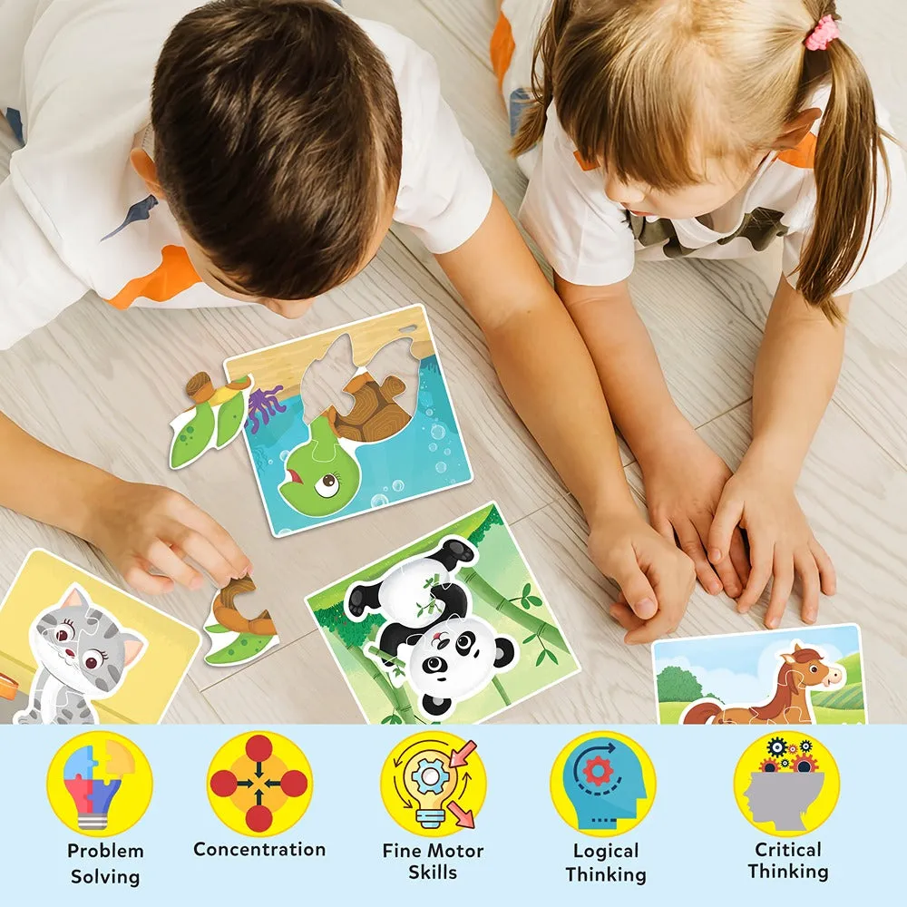 Baby’s First Jigsaw Puzzle Jungle, Farm, Baby & Ocean Animals (set of 4) | 60 Pieces