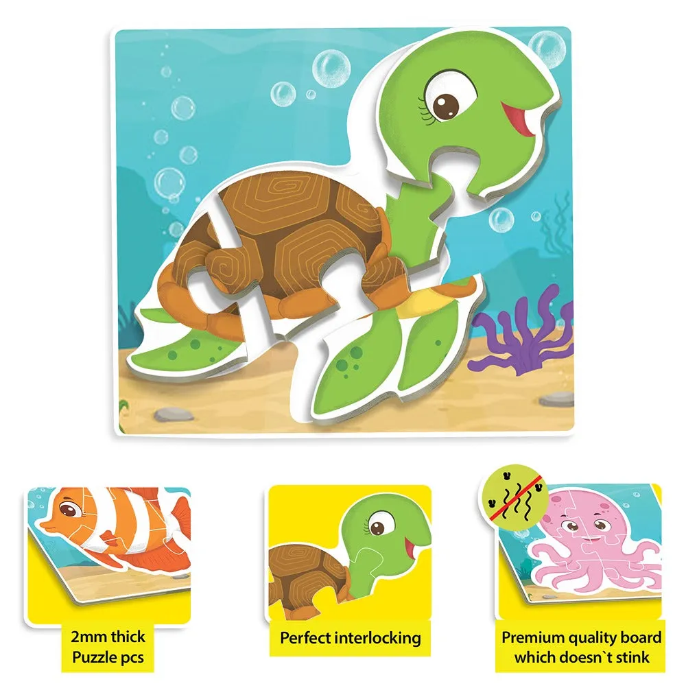 Baby’s First Jigsaw Puzzle Jungle, Farm, Baby & Ocean Animals (set of 4) | 60 Pieces