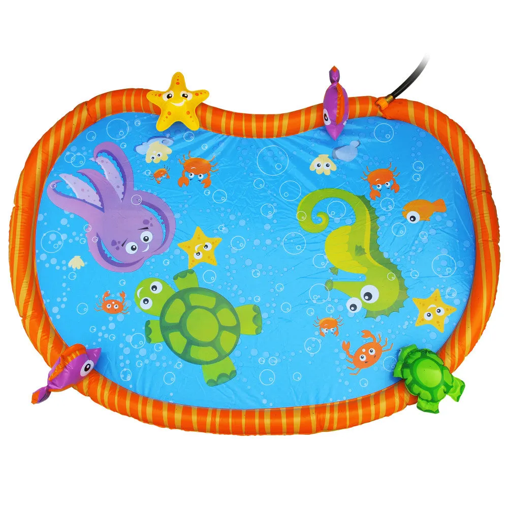 Banzai Jr. Sprinkle Friends Play Mat, 58 Inch Outdoor Water Toy