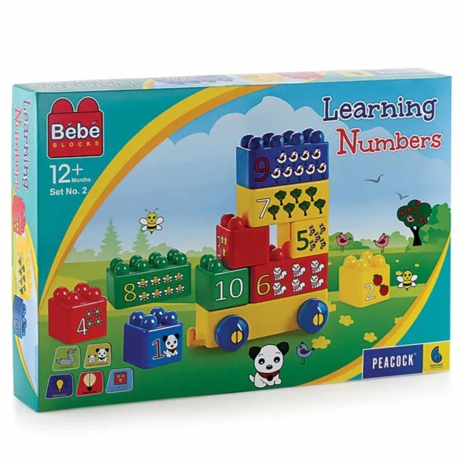 Bebe Learning Numbers Set No. 2 (Building Block and Educational Set) - 17 Pieces