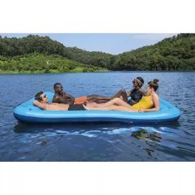 Bestway Hydro-Force Sun Soaker, 4 Person Inflatable Platform, Lake Float, Blue Bestway