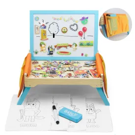 Bluey 102D Creation Station - 2 in 1 Magnetic Whiteboard & Lap Tray for Kids 3 , Portable, Sturdy & FSC-Certified, Compact & Kid-Safe