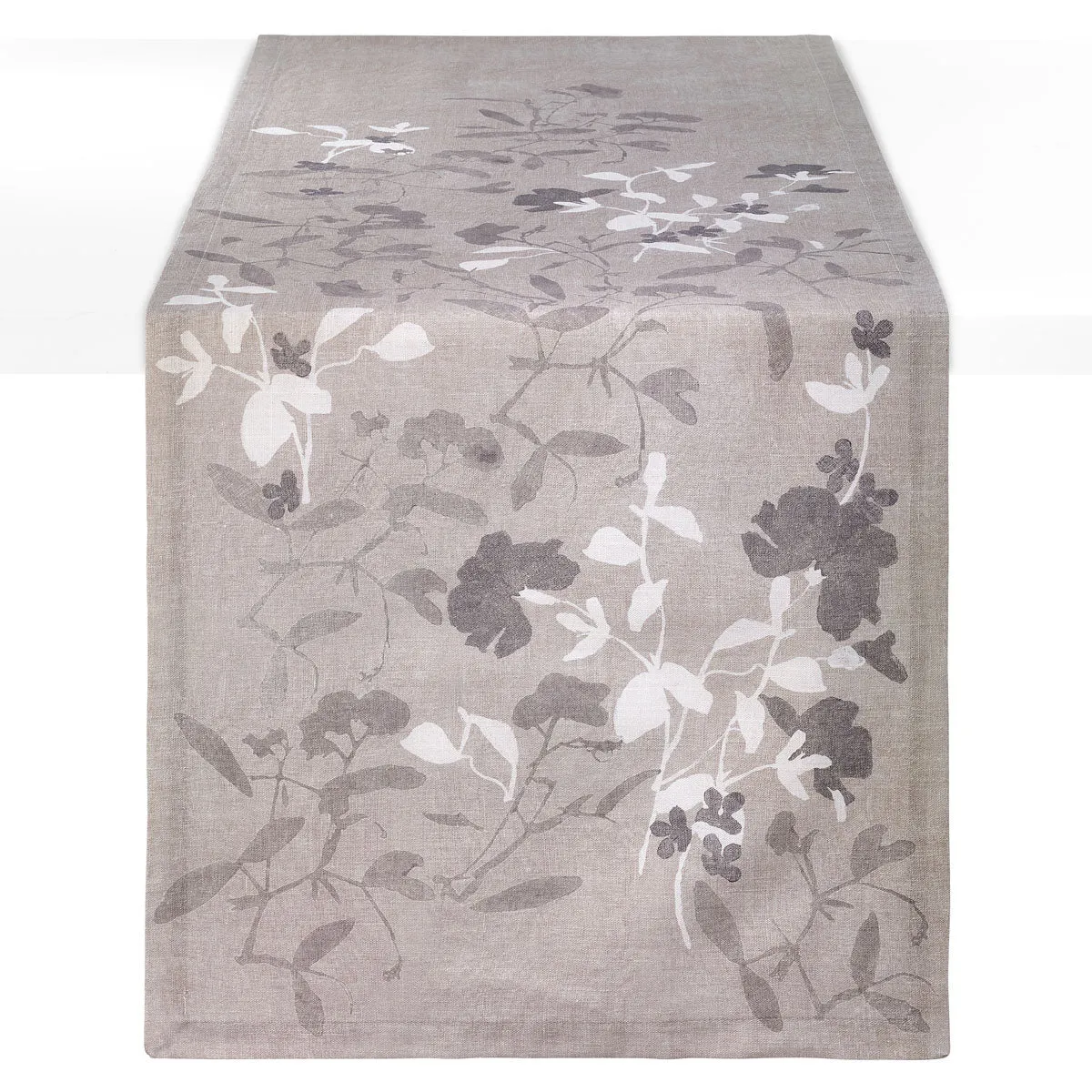 Bodrum Silhouette 100% cotton napkins and runners in floral prints