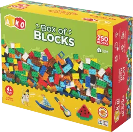 Box of Blocks 250-Piece Building Blocks