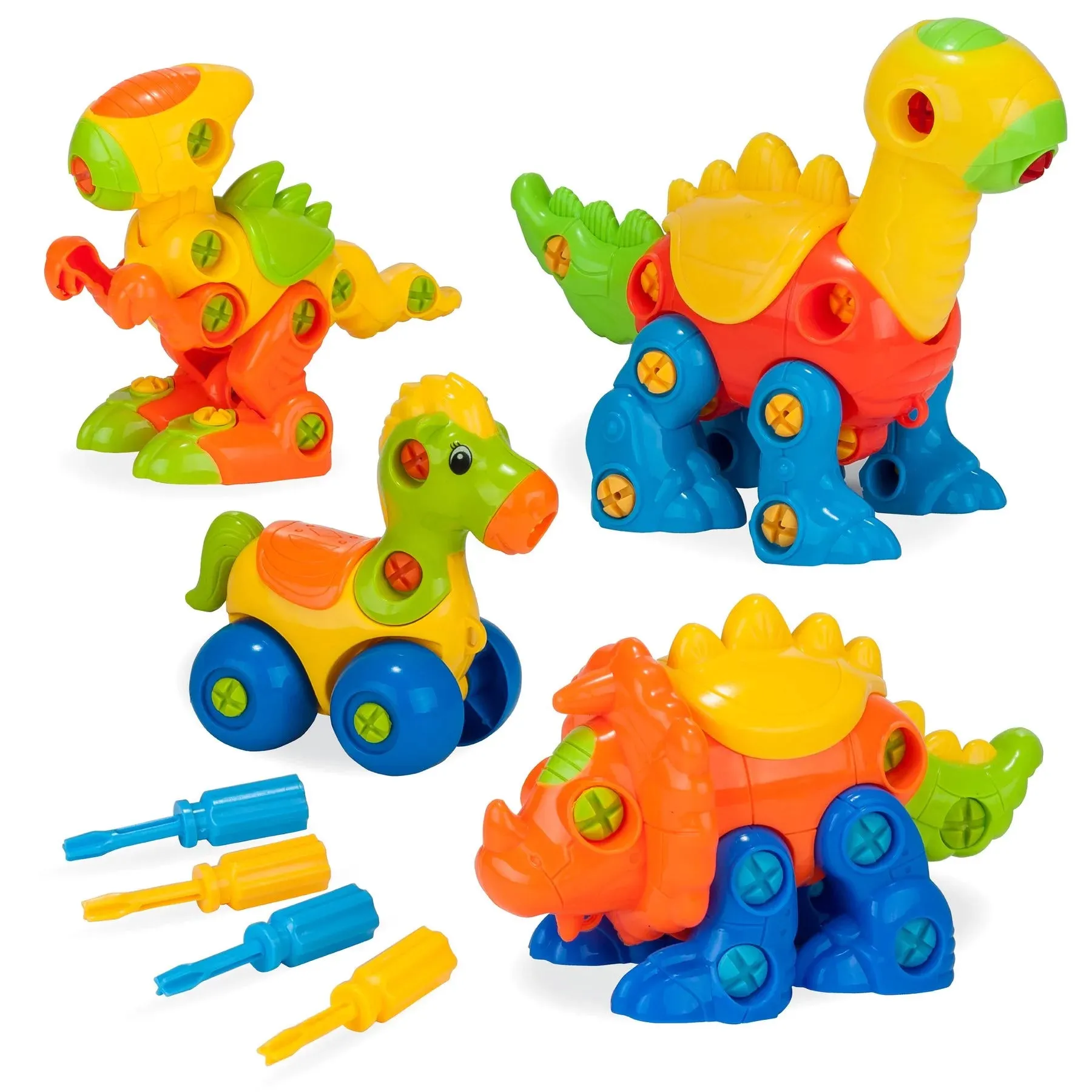 Build & Learn Dinosaur Play Construction Tool Set, 70 Pieces