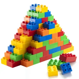 Building Blocks For Toddlers 1-3  (50 Mega Blocks) Large Toy Blocks Compatible