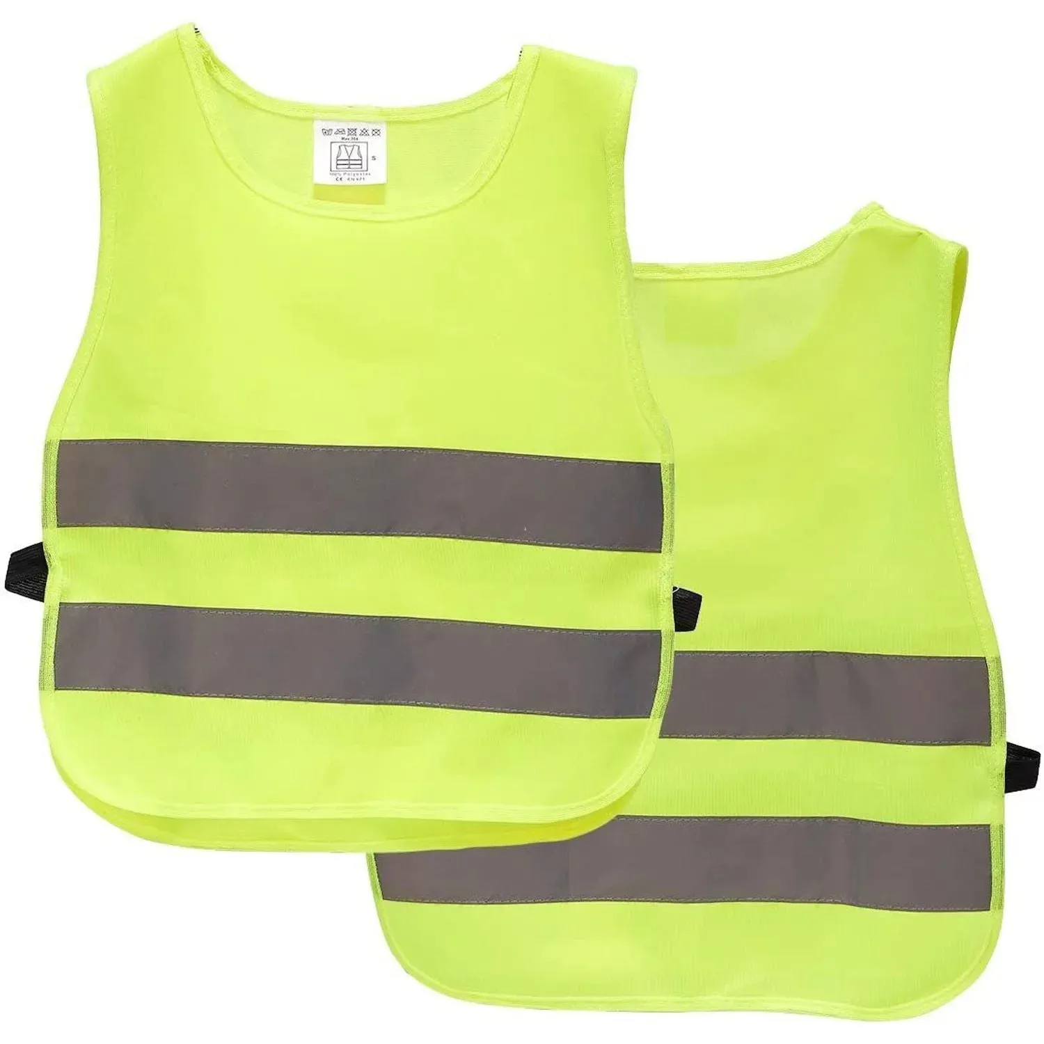 Children's reflective vest - 2 sets of high visibility vests reflective vests for nighttime outdoor activities or the Blue Panda construction worker suit