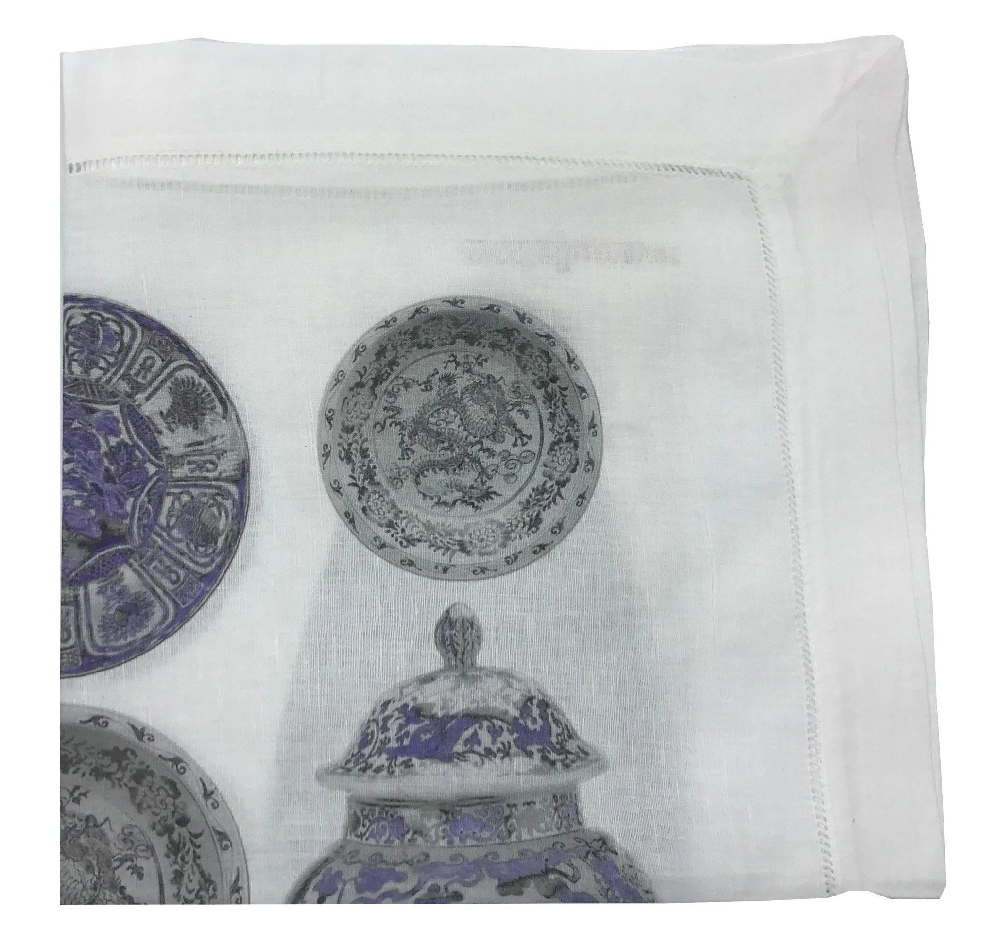 CHINOIS CERAMIC LAVENDER 22"X22" HEMSTITCH DINNER NAPKIN, SET OF 4