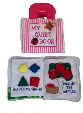 Cloth Activity Book - Quiet Book Pink Stripe