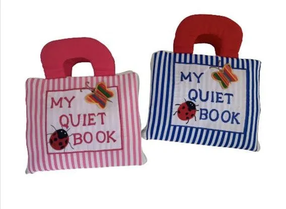 Cloth Activity Book - Quiet Book Pink Stripe