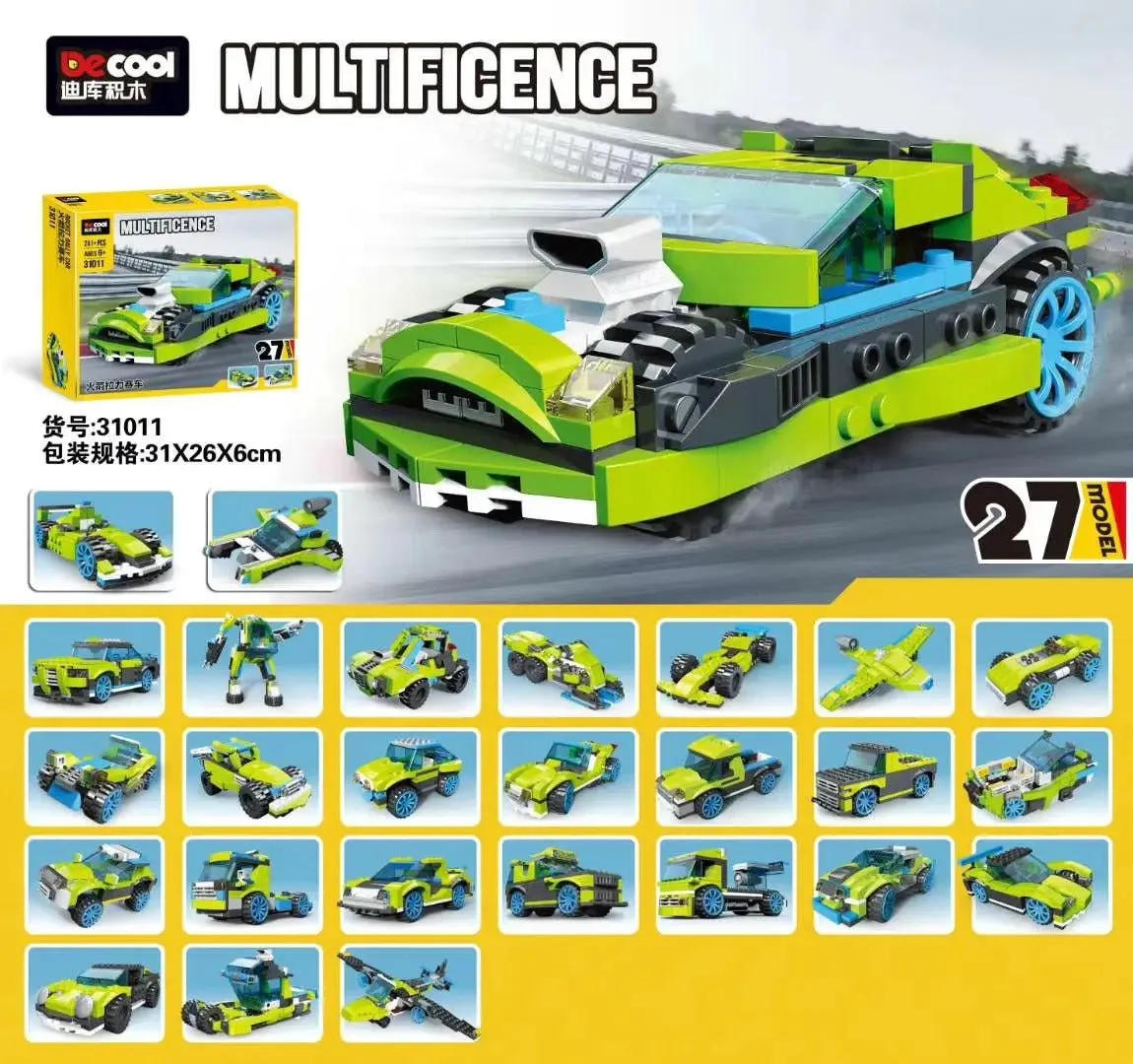 DeCool Rocket Rally Car Building Blocks | 241 Pieces