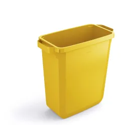 Durable DURABIN 60L Rectangular | Food Safe Waste Recycling Bin | Yellow