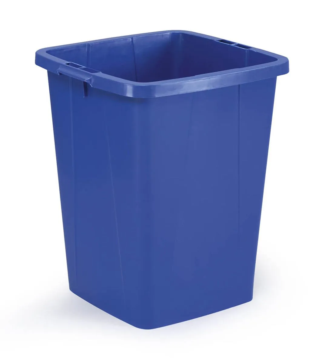 Durable DURABIN 90L Square | Food & Freezer Safe Waste Recycling Bin | Blue