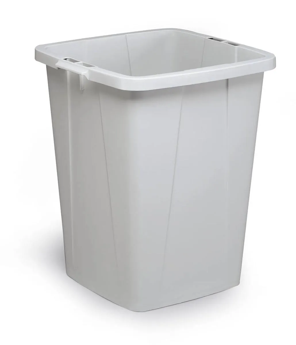 Durable DURABIN 90L Square | Food & Freezer Safe Waste Recycling Bin | Grey