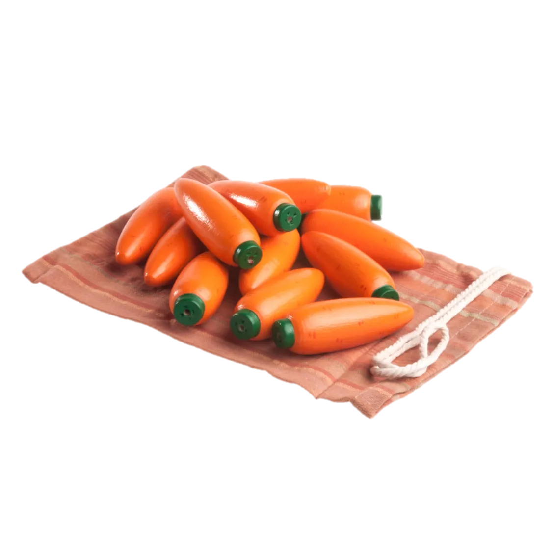 Educational Carrots Counters Play set of 12 in linen bag