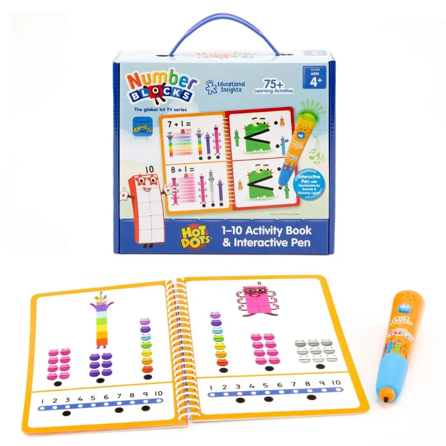 Educational Insights - Hot Dots NUMBERBLOCKS 1- 10 Activity Book & Interactive Pen