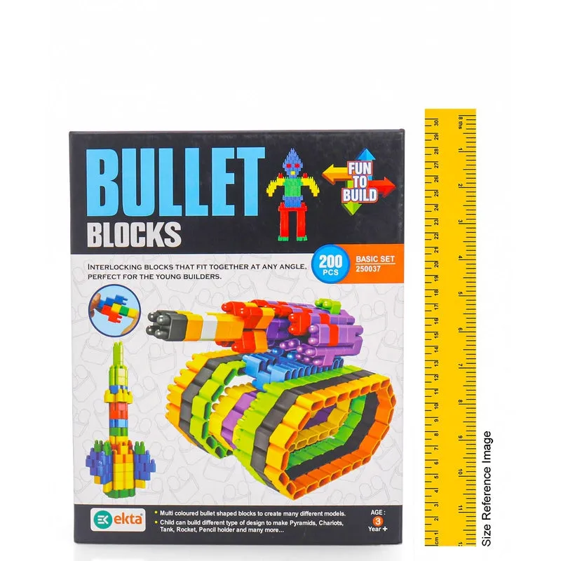 Ekta Bullet Blocks Basic Set Game (200 Pieces Interlocking Blocks)