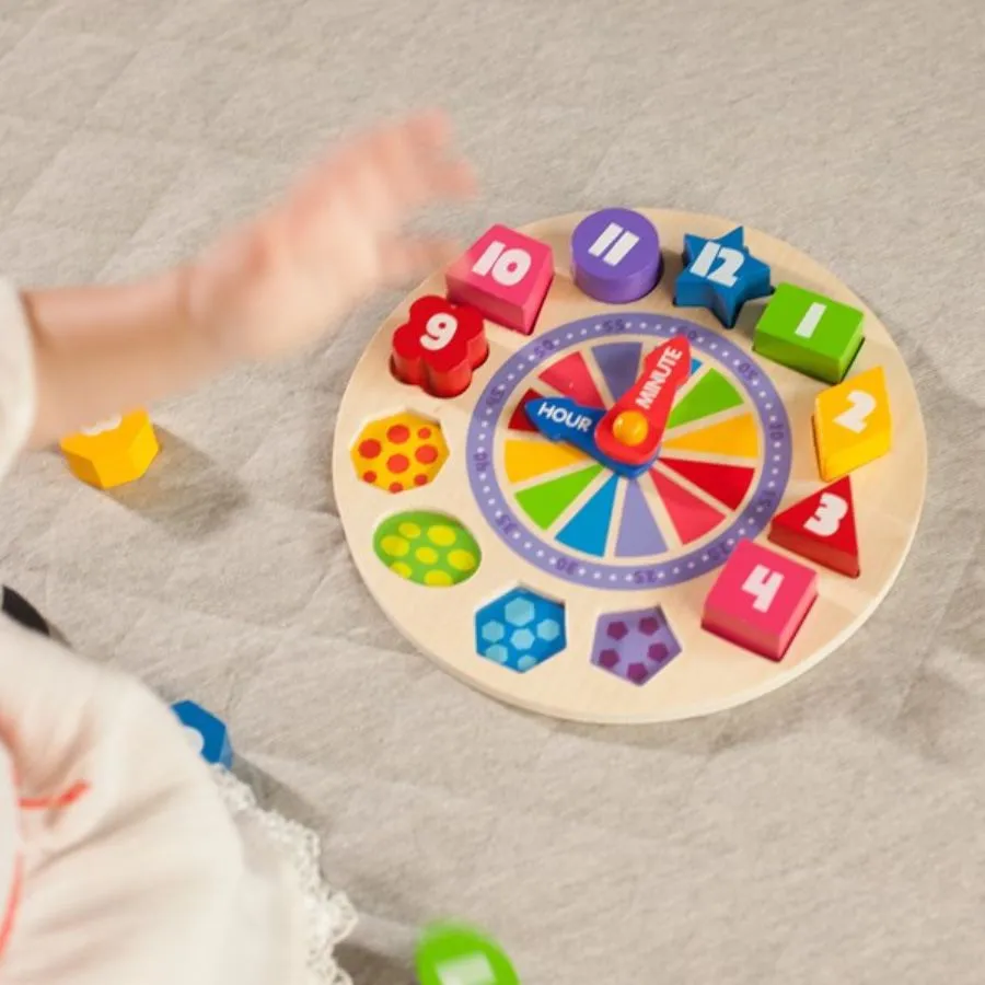 Fat Brain Toys - What Time Is It? Glow-In-The-Dark Clock Puzzle