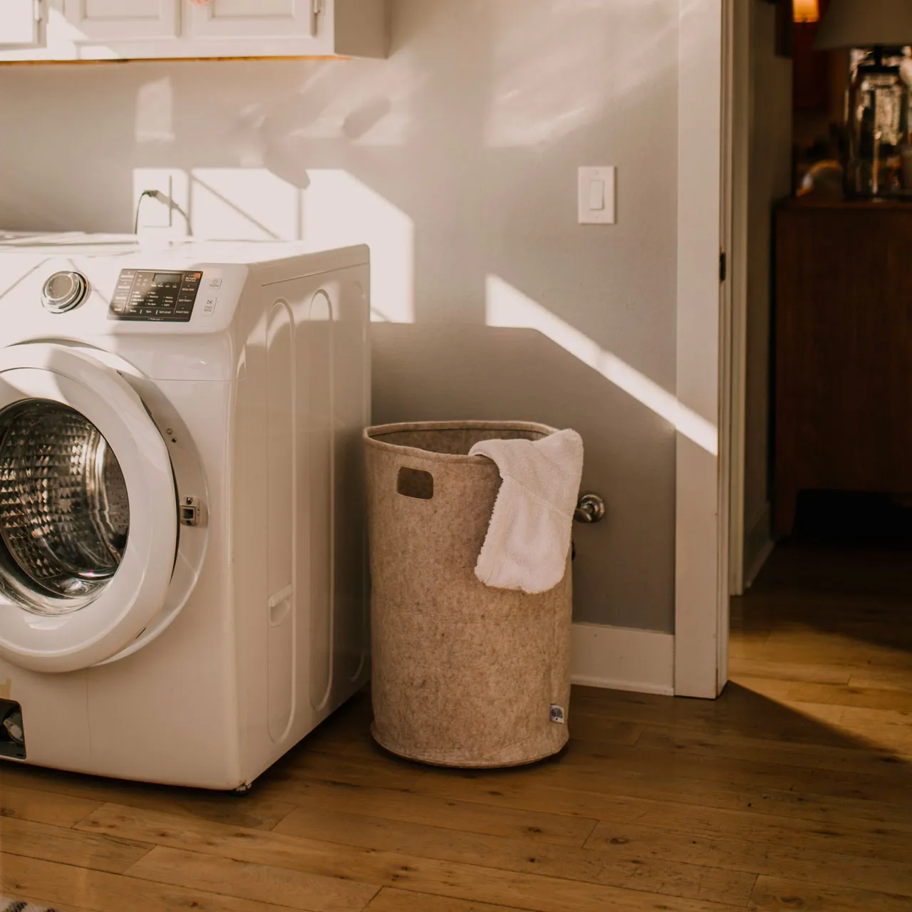 Felt Laundry Hamper - Oatmeal