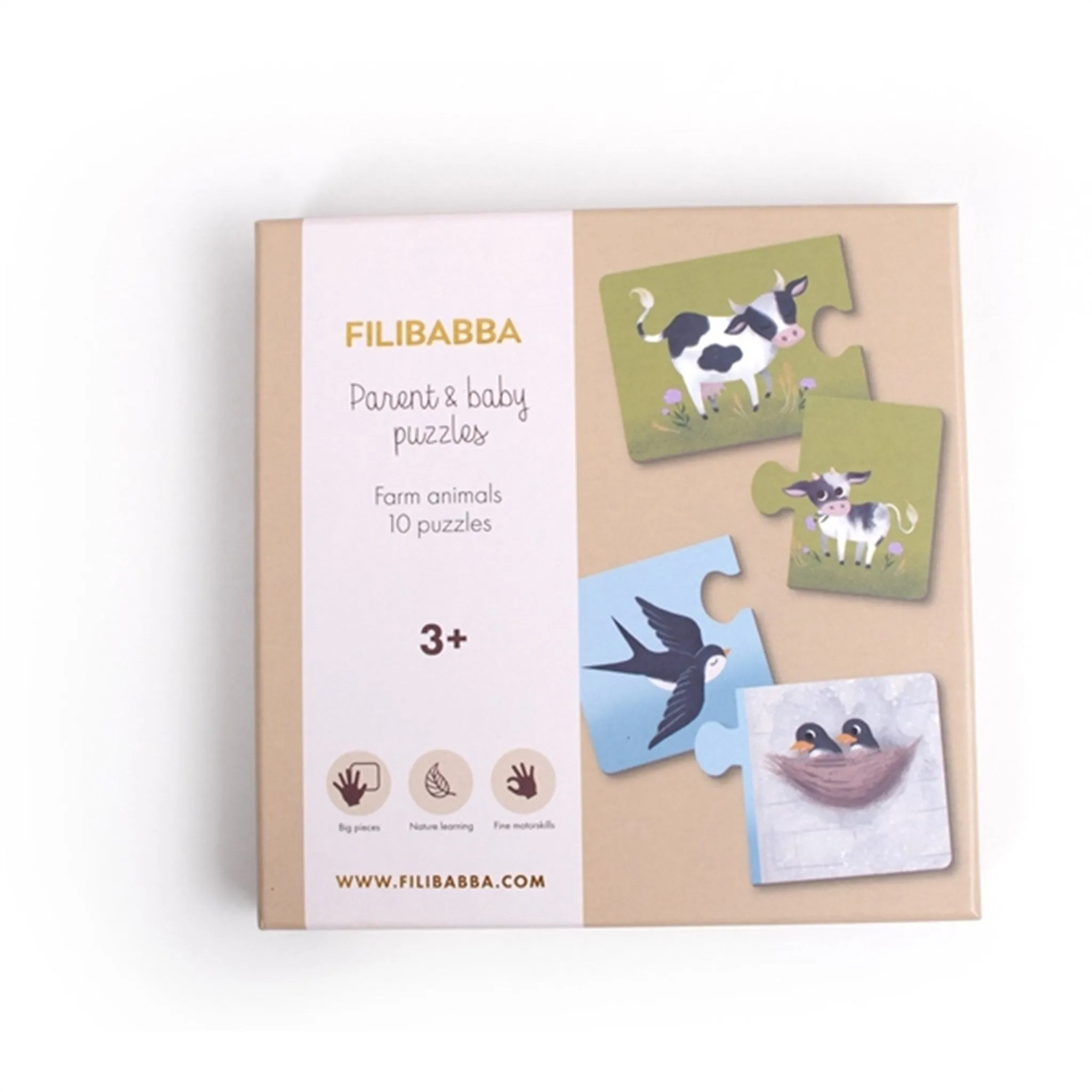 FILIBABBA Puzzle 10-pack Farm Animals