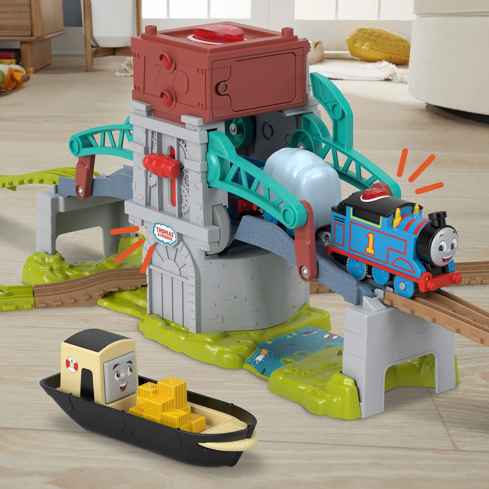 Fisher-Price Thomas & Friends Talking Bulstroke & Which-Way Bridge