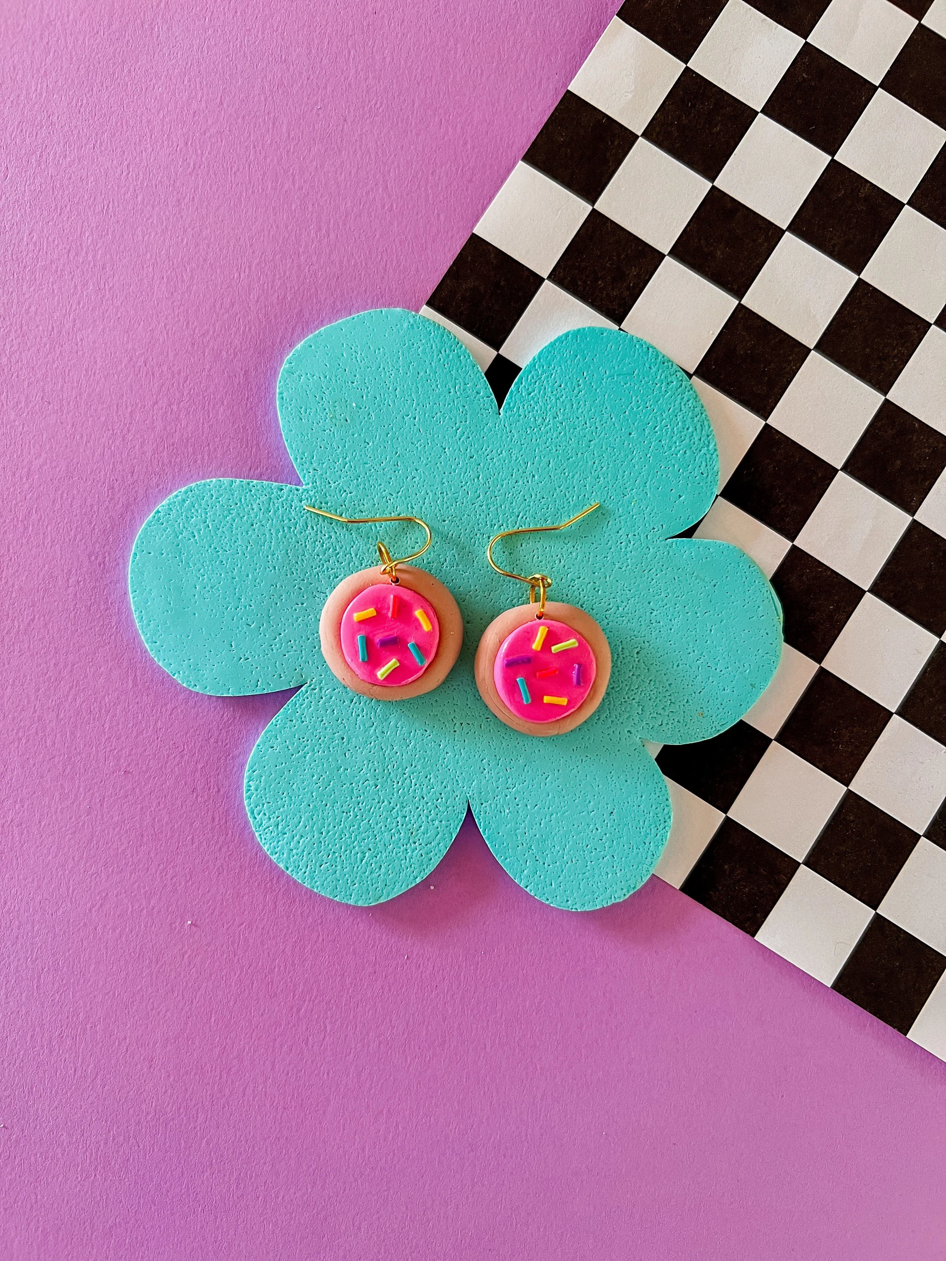 Frosted Sugar Cookie Earrings | Clay Earrings