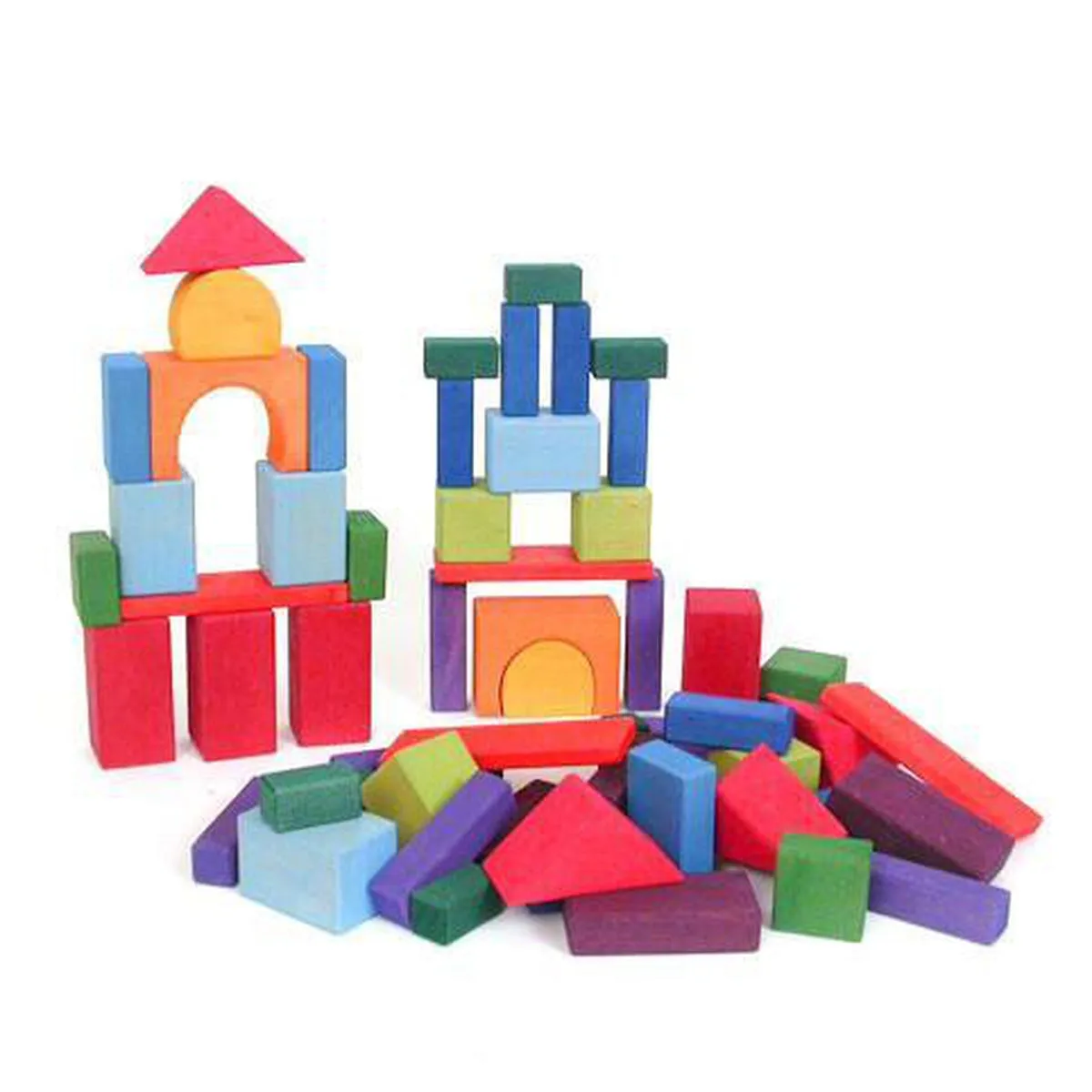 Grimm's wooden building blocks set of 60