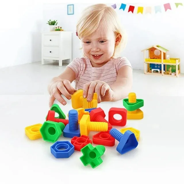 High Quality Screw Nut and Bolt Building Blocks - 26 Pieces