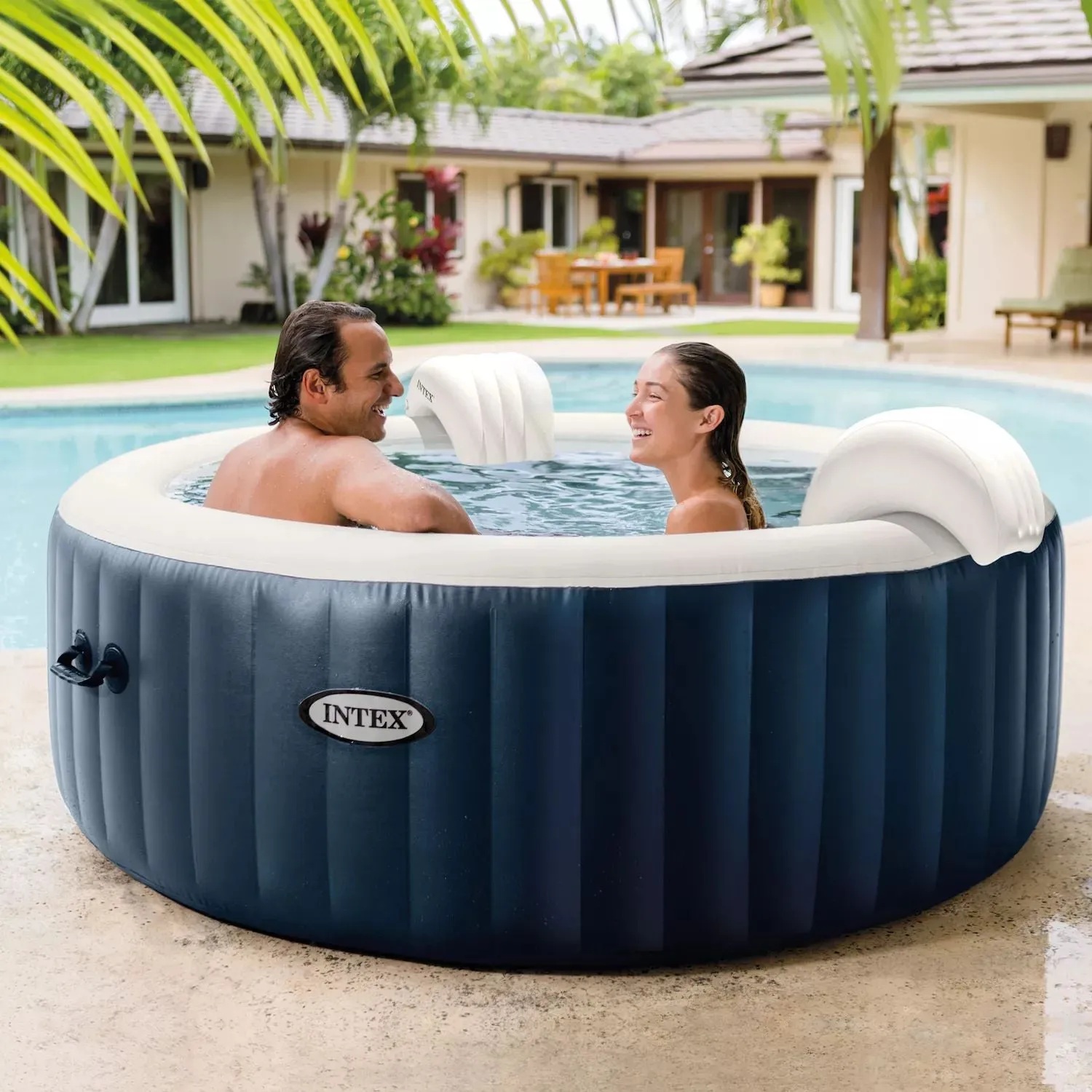 Intex 28429EP Pure  Spa Plus Portable Inflatable Hot Tub Bubble Jet Spa 77" x 28" Intex