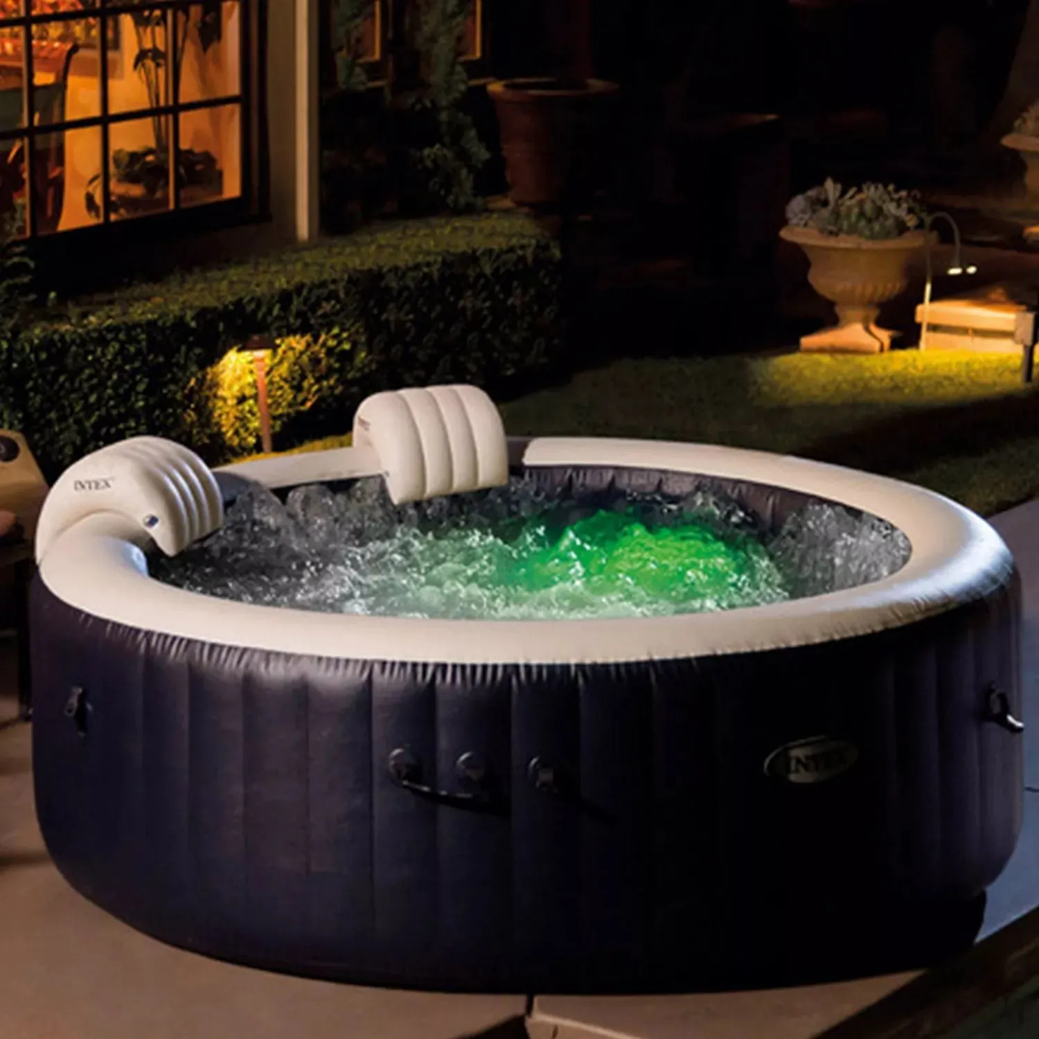 Intex 28429EP Pure  Spa Plus Portable Inflatable Hot Tub Bubble Jet Spa 77" x 28" Intex