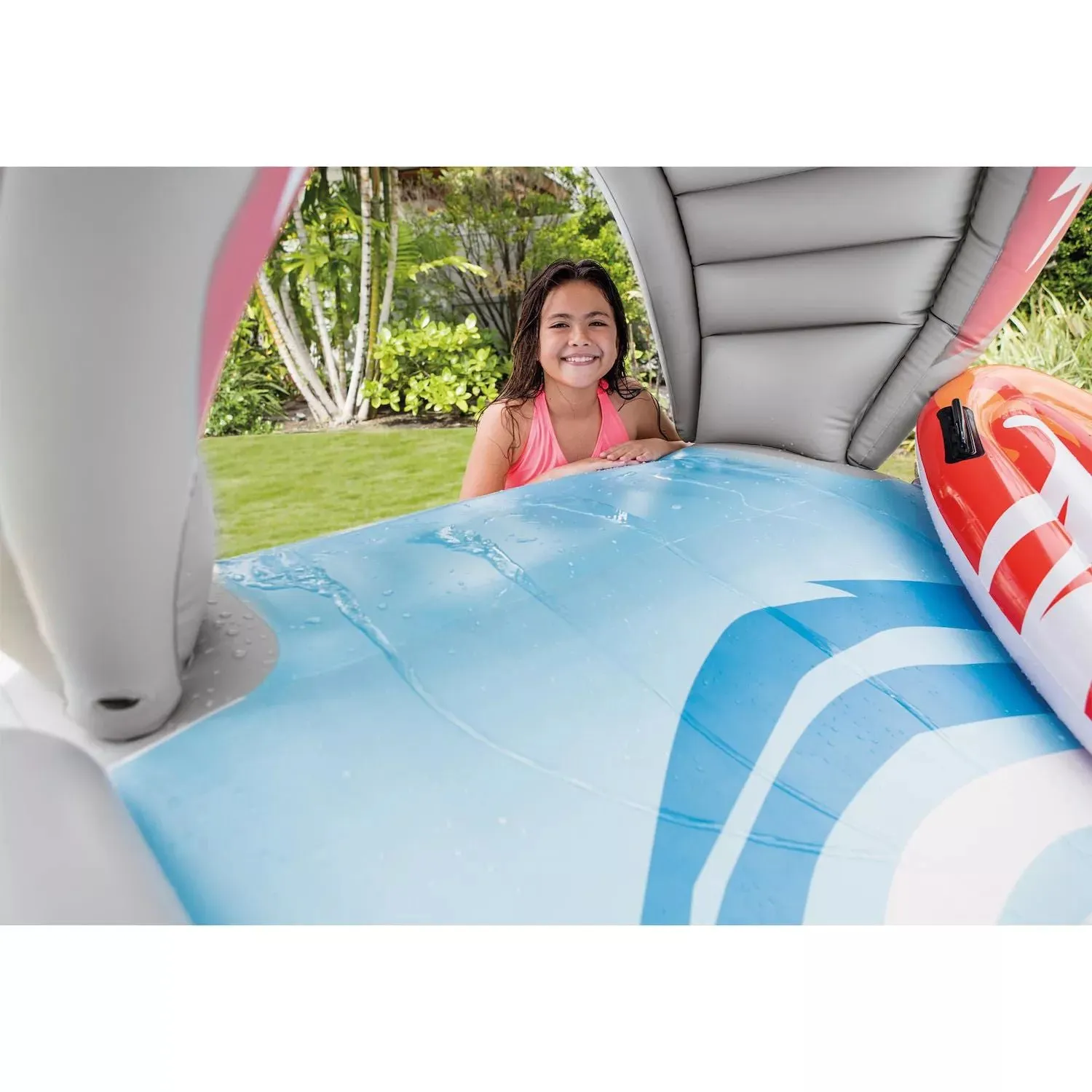 Intex Surf 'N Slide Inflatable Children's Play Center and Dinoland Intex Children's Play Center