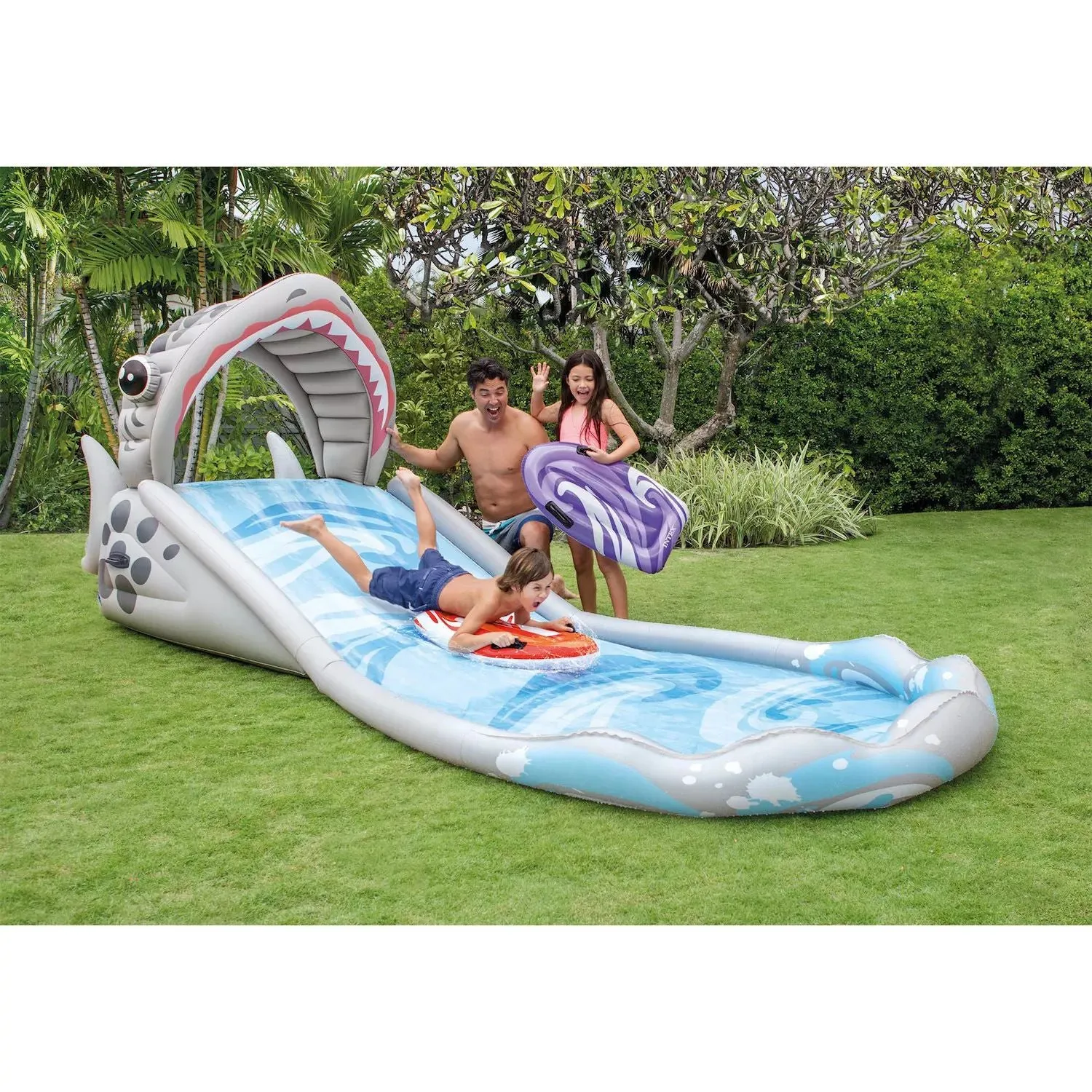 Intex Surf 'N Slide Inflatable Children's Play Center and Dinoland Intex Children's Play Center