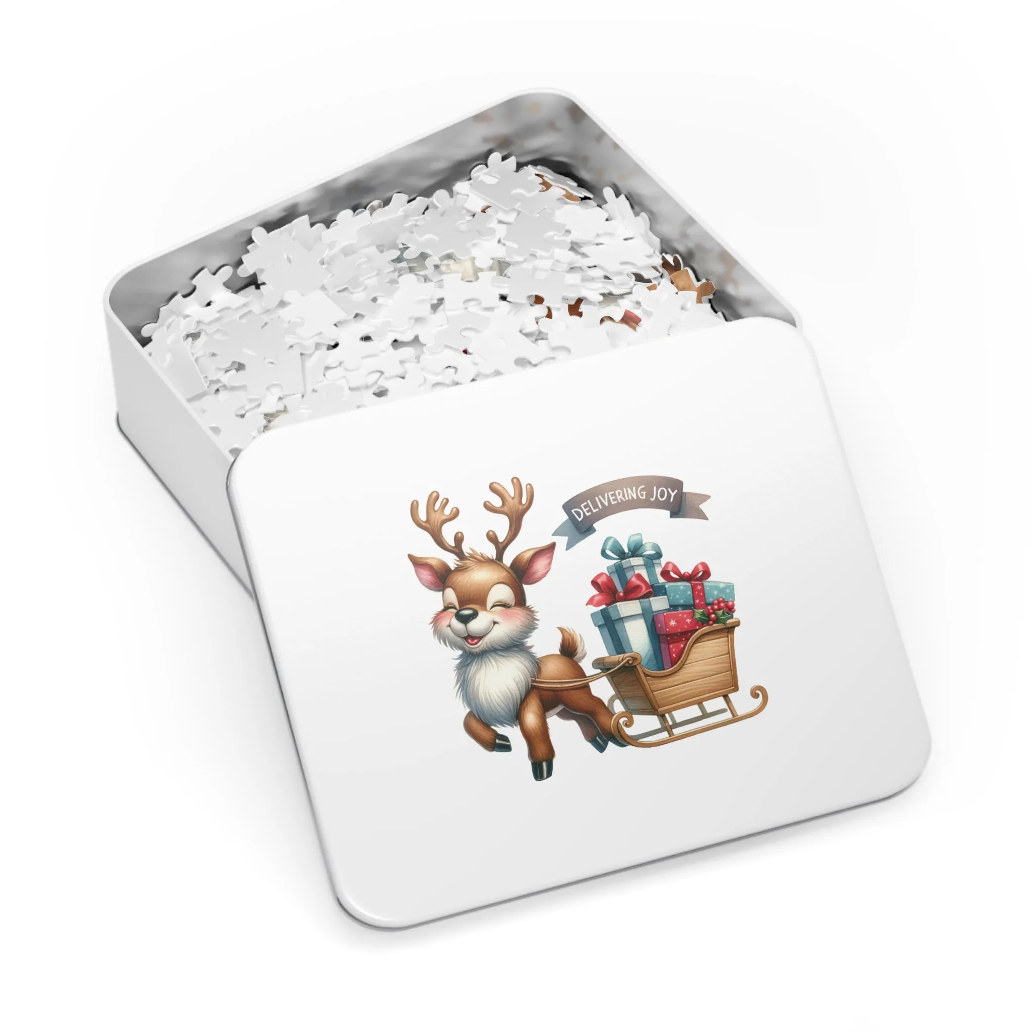 Jigsaw Puzzle, Christmas, Reindeer, Personalised/Non-Personalised (30, 110, 252, 500,1000-Piece)