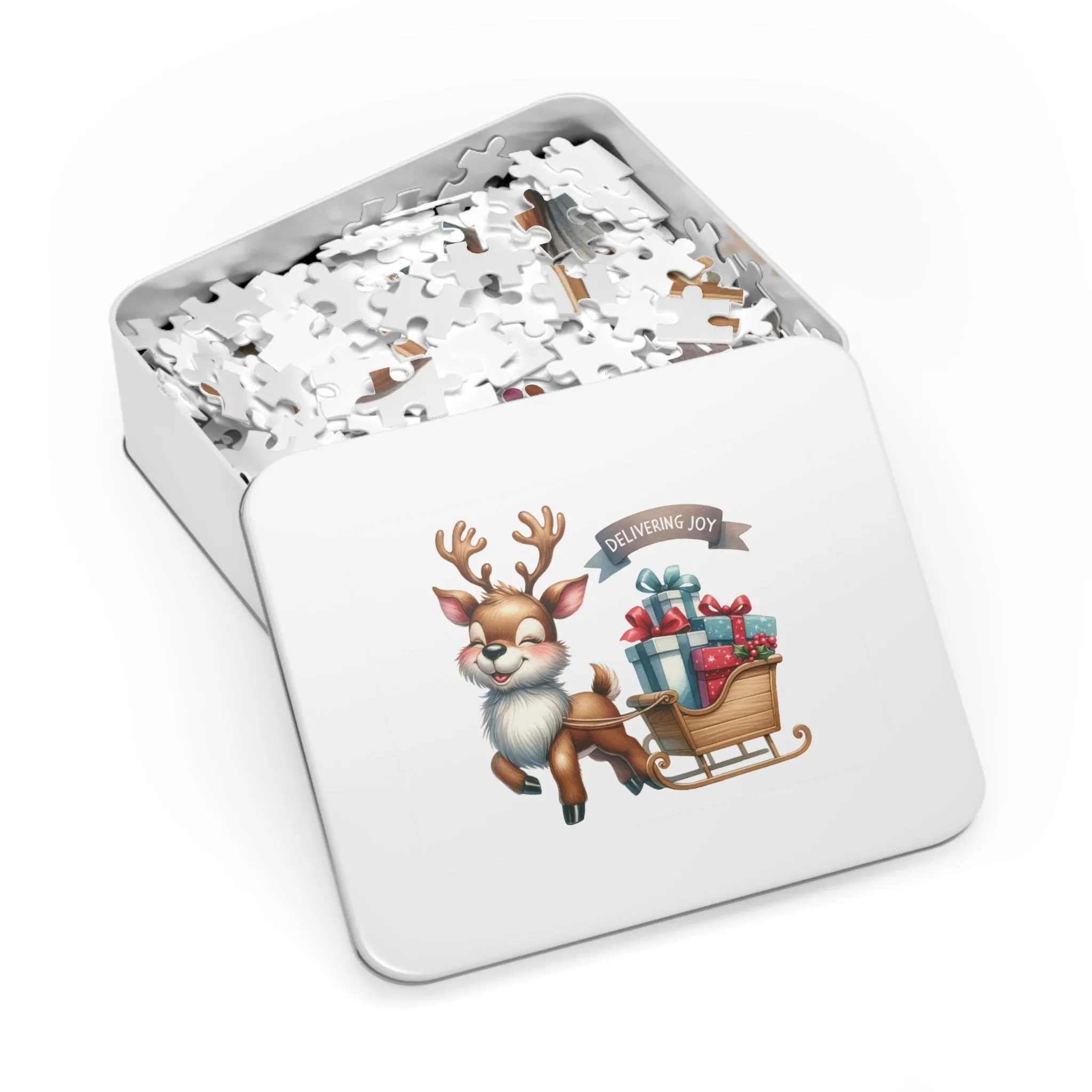 Jigsaw Puzzle, Christmas, Reindeer, Personalised/Non-Personalised (30, 110, 252, 500,1000-Piece)