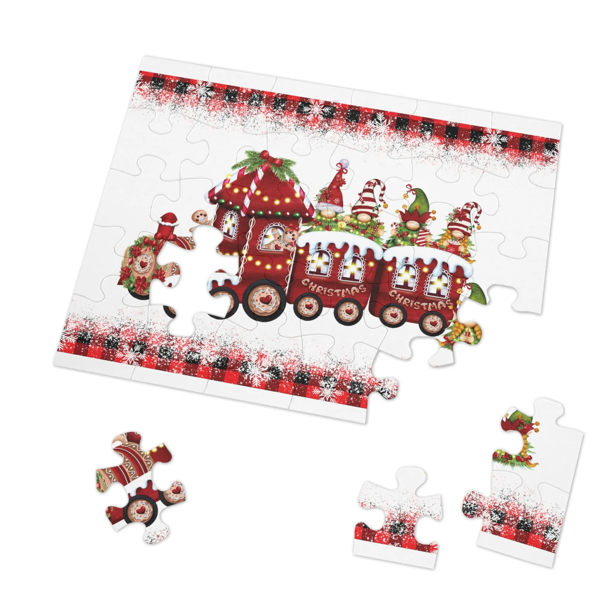 Jigsaw Puzzle, Christmas, Train, Personalised/Non-Personalised (30, 110, 252, 500,1000-Piece)