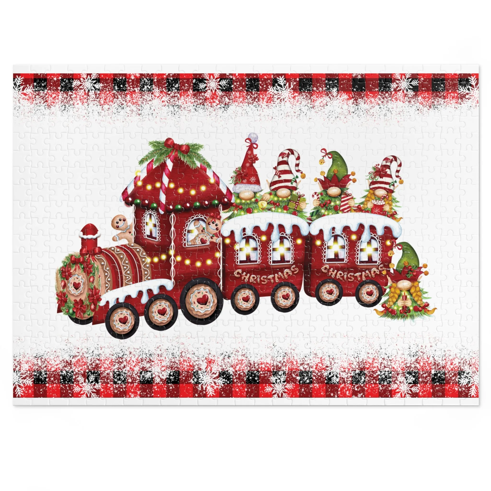 Jigsaw Puzzle, Christmas, Train, Personalised/Non-Personalised (30, 110, 252, 500,1000-Piece)